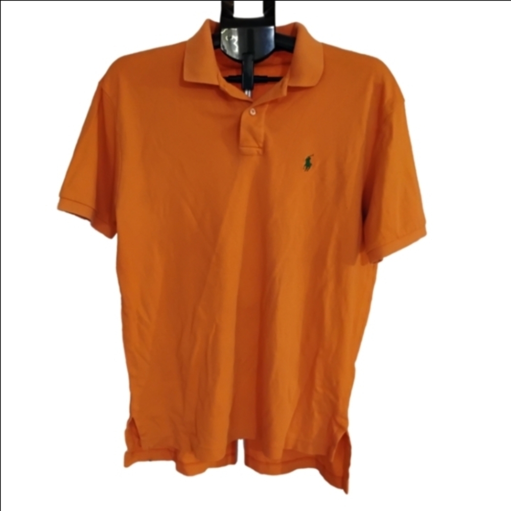 Ralph Lauren Mens Classic Medium Vibrant Orange Polo Shirt Casual Wear